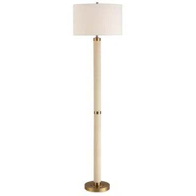 Uttermost Wessex 65 3/4" White And Brass Floor Lamp