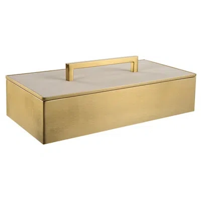 Uttermost Wessex Decorative Box In White,gold