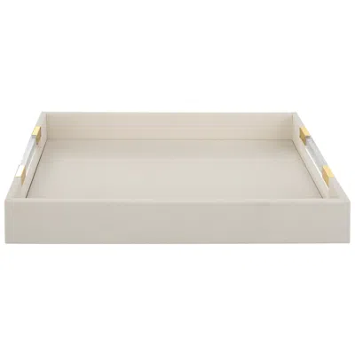 Uttermost Wessex White Faux Shagreen Rectangular Tray