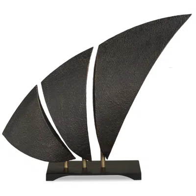 Uttermost Wind Crest 17" High X 20 1/2" Long Metal Sculpture
