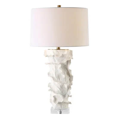Uttermost Wisp 32 1/2" High Satin White Sculpture Ceramic Table Lamp