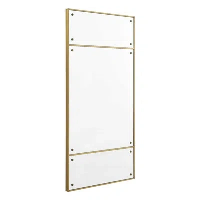 Uttermost Wrenton Brass Rectangular Mirror In Gold;bronze;brass