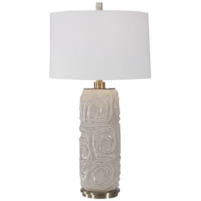 Uttermost Zade 34" Warm Gray Ceramic Table Lamp