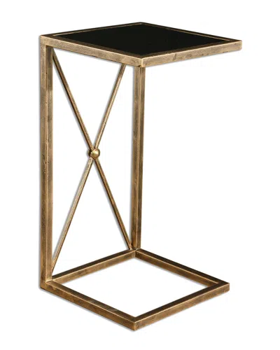 Uttermost Zafina Gold Accent Table In Brown