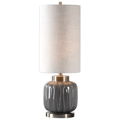 Uttermost Zahlia 31-in High Gray Ceramic Buffet Lamp
