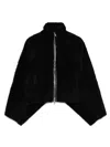 Utzon Jackson Zip-front Shearling Jacket In Black