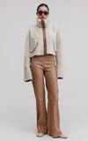 Utzon Jay Shearling Jacket In White