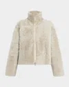 Utzon Jeena Reversible Shearling Jacket In Multi