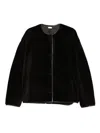 Utzon Jod Button-fastening Shearling Jacket In Brown