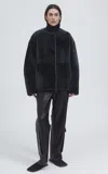 Utzon Jod Merinillo Crewneck Jacket In Green