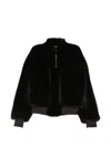 Utzon Shearling Bomber Jacket In Brown