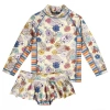 Uv Skinz 2pc Long Sleeve Sunny Swim Set In Summer Garden