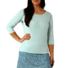 Uv Skinz 3/4 Sleeve Scoop Neck R&r Tee In Dewdrop
