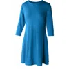 Uv Skinz 3/4 Sleeve Swing Dress In Mykonos Blue