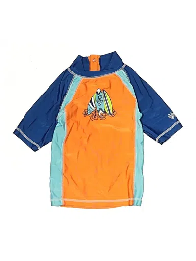 Pre-owned Uv Skinz Kids' 3/4 Sleeve T-shirt In Orange