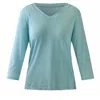 Uv Skinz 3/4 Sleeve V-neck R&r Tee In Glacier