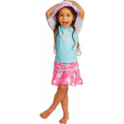 Uv Skinz 3pc Sun & Swim Set In Blue Hearts Unicorn
