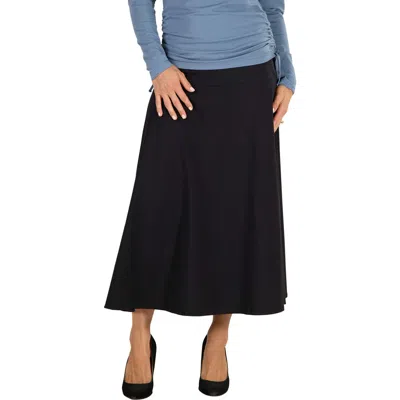 Uv Skinz A-line Upf Midi Skirt In Black