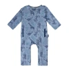 Uv Skinz Kids'  Active Fleece Romper In Zoo Friends