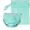 Uv Skinz Kids'  Adjustable Swim Diaper Set In Aruba