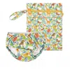 Uv Skinz Kids'  Adjustable Swim Diaper Set In Jungle Friends