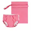 Uv Skinz Kids'  Adjustable Swim Diaper Set In Wild Rose