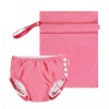 Uv Skinz Kids'  Adjustable Swim Diaper Set In Wild Rose