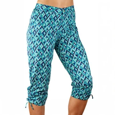 Uv Skinz Beach Capris In Turquoise Jewels