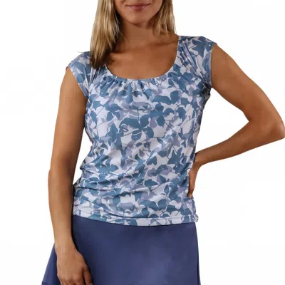 Uv Skinz Cap Sleeve Swim Tee In Baltic Shadow Floral