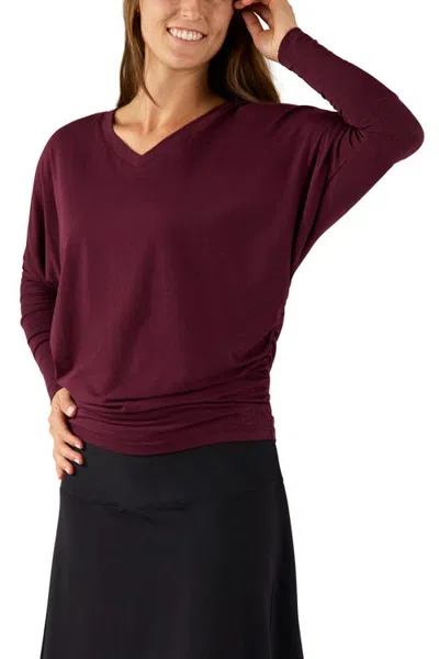 Uv Skinz Dolman Sleeve Top In Plum Wine