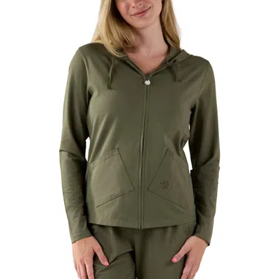 Uv Skinz Everyday Hooded Jacket In Deep Olive