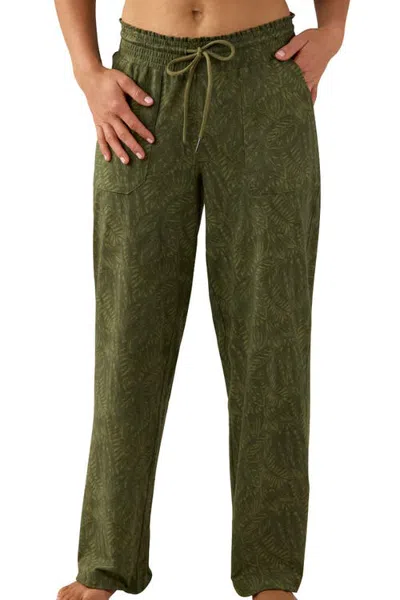 Uv Skinz Everyday Wide Leg Pants In Deep Olive Riviera