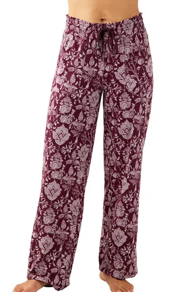 Uv Skinz Everyday Wide Leg Pants In Plum Wine Boho