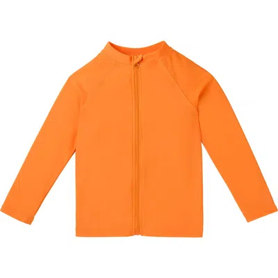 Uv Skinz Kids'  Full Zip Rashguard In Orange