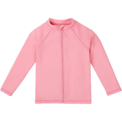 Uv Skinz Kids'  Full Zip Rashguard In Pink