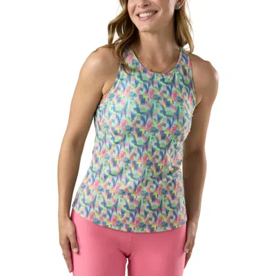 Uv Skinz High Neck Tankini In Blue