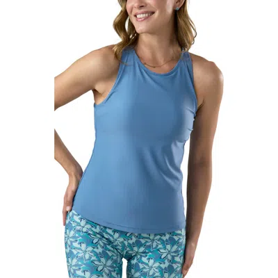 Uv Skinz High Neck Tankini In Blue