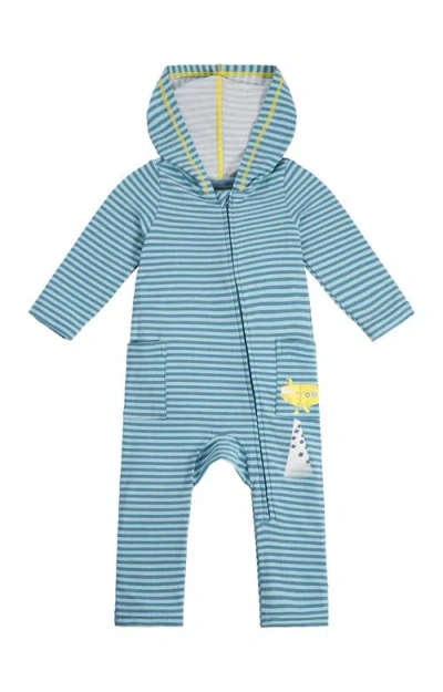 Uv Skinz Kids'  Hooded Everyday Romper In Blue