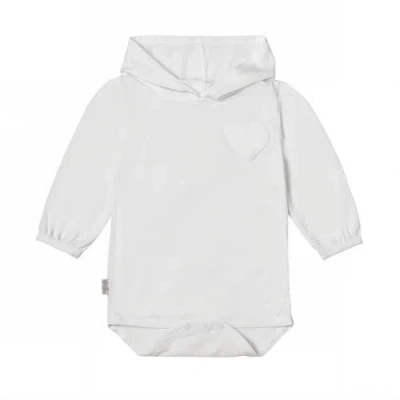 Uv Skinz Babies'  Hooded Sunzie In White