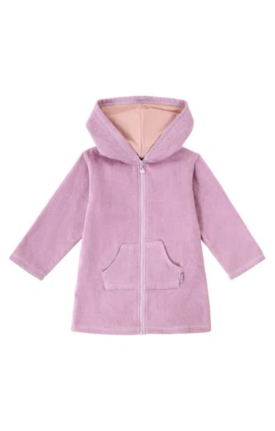 Uv Skinz Kids'  Hooded Terry Beach Cover-up In Purple