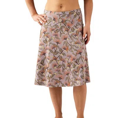 Uv Skinz Knee Length Upf Swing Skirt In Dusty Lilac Vines