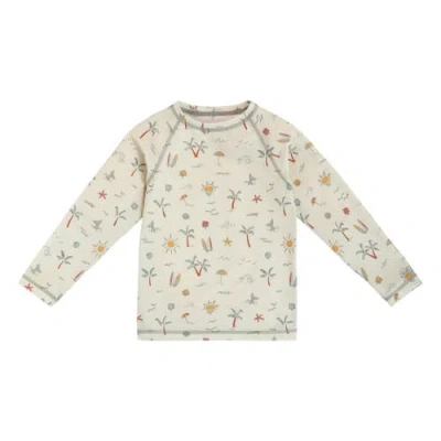 Uv Skinz Kids'  Long Sleeve Crew Sunny Swim Shirt In Tropical Trip
