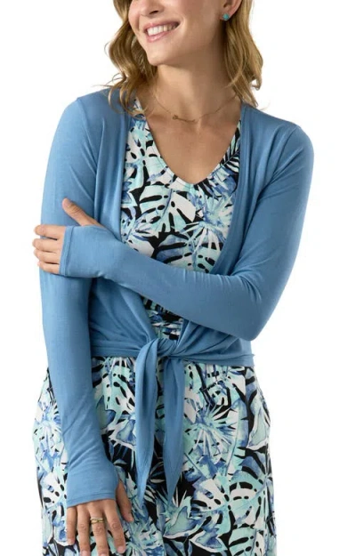 Uv Skinz Long Sleeve Crossover Sun Wrap In Blue