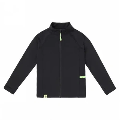 Uv Skinz Kids'  Long Sleeve Full Zip Active Fleece In Black