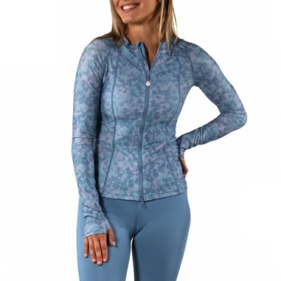 Uv Skinz Long Sleeve Full Zip Rash Guard In Baltic Petals