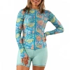 Uv Skinz Long Sleeve Full Zip Rash Guard In Caribbean Tropics