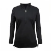 Uv Skinz Long Sleeve Half Zip Ruched Sun Shirt In Black