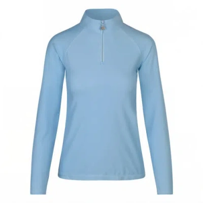 Uv Skinz Long Sleeve Quarter Zip Sun & Swim Shirt In Clear Sky