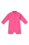 Uv Skinz Babies'  Long Sleeve Swim Romper In Pink