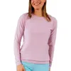 Uv Skinz Ls Crew Sun & Swim Shirt In Pink